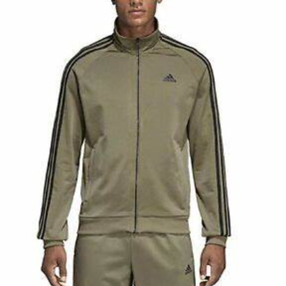 Adidas Jackets \u0026 Coats | Adidas Men's Essentials 3 Stripes Tricot Track Jacket Sz. Small Cargo Green | Color: Black/Green | Size: S | Stitch10's